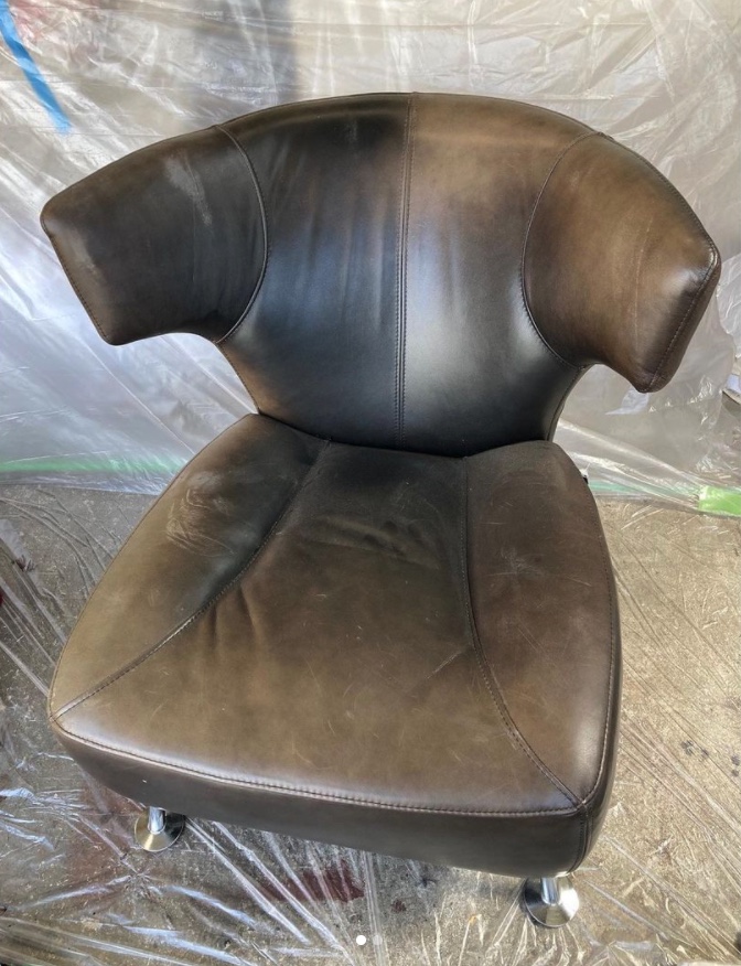 Domicil leather chair | 家具、陶器の修理・修復ならYS repair 