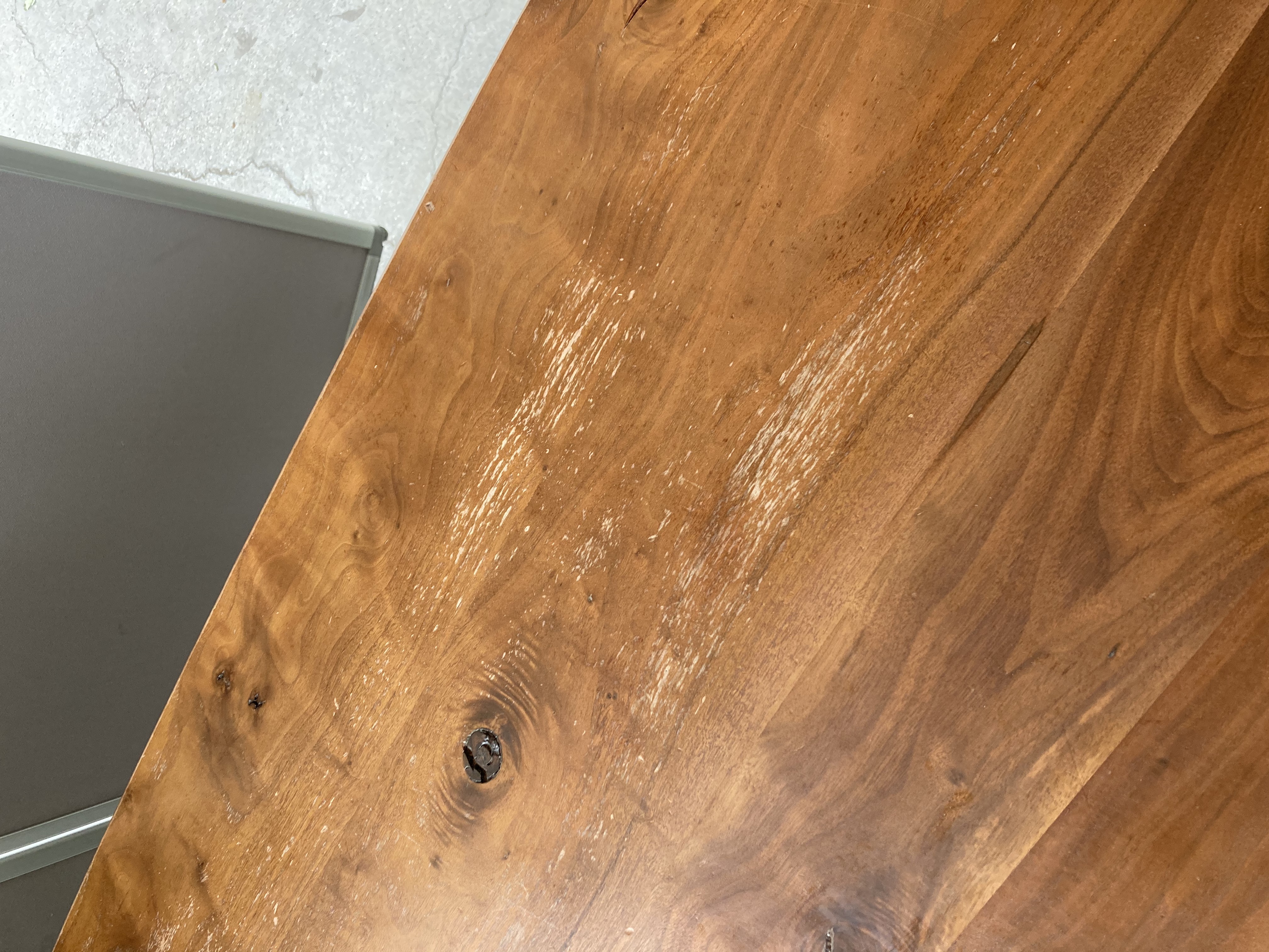 飛騨産業　オールドキツツキ　センターテーブル　天板リペア　オイルフィニッシュ 飛騨産業 オールドキツツキ センターテーブル 天板リペア オイル